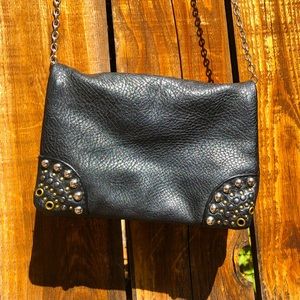 Faux Leather Studded Crossbody Bag